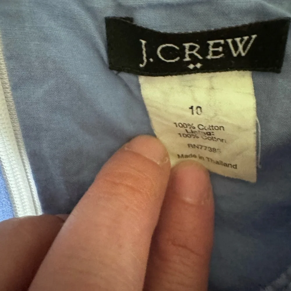J. Crew Strapless Periwinkle Dress